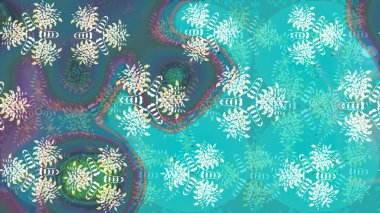 Kar tanesi süs desen. Snowflakes desen. Kar taneleri arka plan. Arka plan üzerinde izole soyut kar taneleri ile düz tasarım. Raster illüstrasyon.