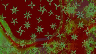 Raster illüstrasyonu. Renkli arka planda güzel kar taneleri. Raster kar taneleri deseni.