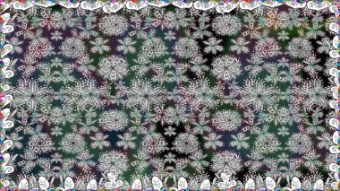 Düz Çiçek Elementleri Tasarımı. Çiçek deseni. Raster kusursuz. Güzel kumaş deseni. Renkli Bahar Teması Kusursuz Arkaplan.
