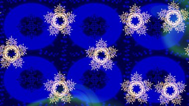 Mavi ve nötr kar taneleri. Kar tanelerinin soyut arkaplanlı Noel şablonu. Raster illüstrasyonu. Noel ve Yeni Yıl moda baskıları için tatil tasarımı.