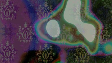 Bokeh grisi, mor ve kar taneleriyle dekoratif Noel geçmişi. Raster illüstrasyonu.