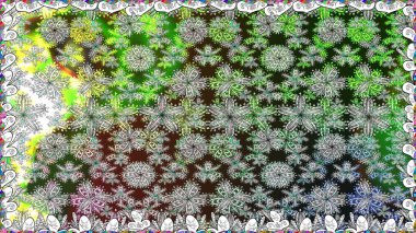 Kusursuz bir geçmişi var. Raster illüstrasyonu. Tomurcukları çiçek olan sevimli bir çiçek deseni. Raster. Kumaş, tekstil, duvar kağıdı baskısı için. Antika retro tarzı.