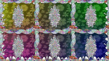 Raster illüstrasyonu. Organik motif arka planı. Ultraviyole kumaş deseni. Kusursuz desen.