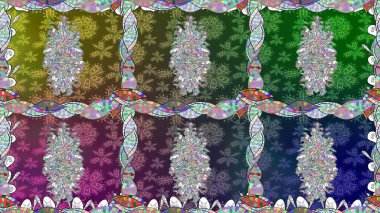 Raster illüstrasyonu. Organik motif arka planı. Ultraviyole kumaş deseni. Kusursuz desen.