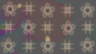 Yüzey için tekrarlanan doku, ambalaj kağıdı, gri ve kahverengi renkli kar tanesi. Kış kar taneleri, raster arka plan.