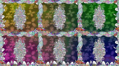 Küçük çiçekteki sevimli çiçek deseni. Kusursuz. Raster illüstrasyonu.