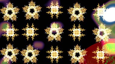 Raster Noel soyut renkli arka plan ve düşen kar tanesi. Noel süslemeleri ve Noel süslemeleri.