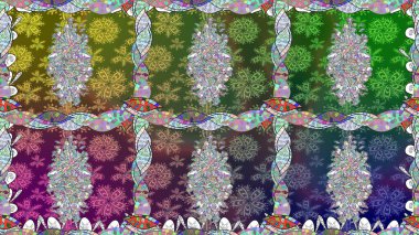 Renkli çiçekler. Çiçek deseni. Raster illüstrasyonu. Renklerde çiçek yok. Şatafatlı bahar bahçesi dokusu.