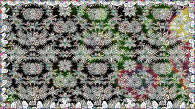 Bahar çiçekli, dikişsiz, sevimli çiçek deseni. Güzel kumaş deseni. Raster illüstrasyonu.