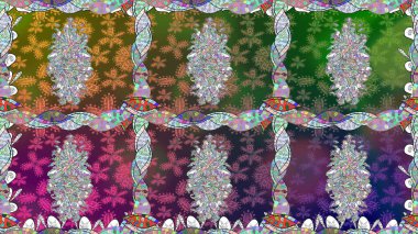 Raster deseni. Renklerle. Küçük çiçekteki sevimli çiçek deseni. Raster illüstrasyonu. Soyut çiçek pürüzsüz desen arkaplanı.