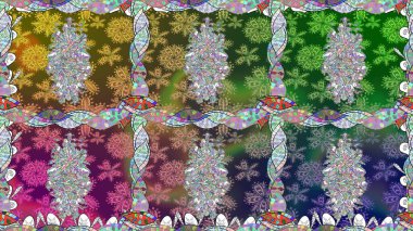 Çiçekler suluboya tarzında yeşil renkte. Yeşil renkli çiçeklerle kusursuz çiçek deseni..