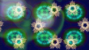 Renkli arka planda kar taneleri. Renkli kar tanesi Raster çizimi. Düz dizayn. Raster illüstrasyonu. Simgeler, etiketler. Kar Tanesi simgesi, izole.