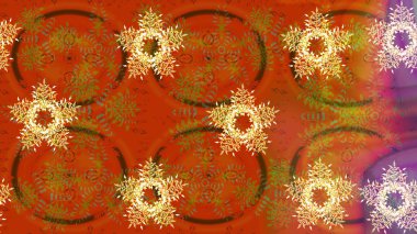 Kar taneleri tasarımı. Retro stil dokusu, şablon kış elementleri. Son moda kar taneleri ve elementler onun kartlarını gösteriyor. Modern tasarım posteri, kapak, turuncu ve kahverengi renkli kart tasarımı.