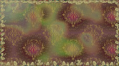 Raster illüstrasyonu. Kusursuz. Şirin çiçek elementleri. Kahverengi renkte çiçekler.