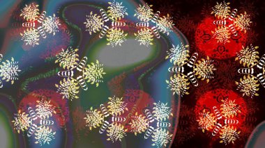 Grafiksel element dekorasyonu. Kar Tanesi Mozaik ikonu. Sembol kışı, donmuş, Noel, yeni yıl tatili. Düz dizayn. Kahverengi ve gri siluet kar tanesi tabelası. Raster illüstrasyonu.