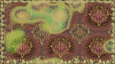 Elle boyanmış suluboya, dikişsiz çiçekler ve bitkiler. Renkli çiçekler.