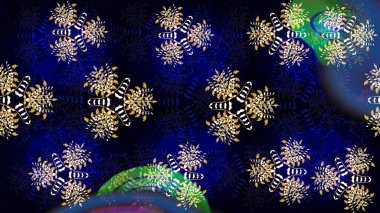 Kışın sembolü. Renkli arka planda izole edilmiş suluboya kar taneleri. Kar tanesi kışı. Raster illüstrasyonu.