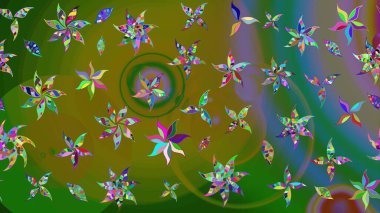 Raster deseni. Küçük çiçekte güzel bir çiçek deseni var. Çiçekli çiçek deseni, suluboya..