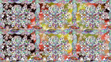 Güzel kumaş deseni. Kusursuz raster deseni. Çiçek arka planı.