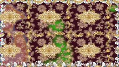 Şirin soyut kar taneleri kahverengi renkte raster tasarımı. Düz kar karalama ikonları, yılbaşı afişi için kar taneleri silueti, kartlar. Yeni yıl kar tanesi.