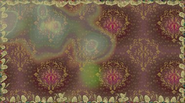 Kahverengi renkli çiçekler. Raster illüstrasyonunda kusursuz çiçek deseni.