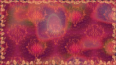 Kırmızı renklerde. Raster illüstrasyonu. 3D çiçekler, pürüzsüz.