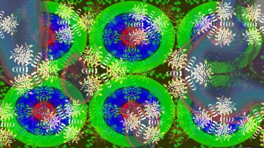 Kar tanesi süs desen. Raster resim. Kar taneleri arka plan. Snowflakes desen. Düz çizmek özgeçmişlerine izole soyut kar taneleri ile.