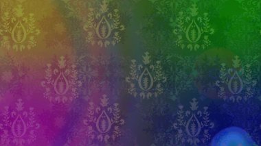 Yeşil renkte etnik çiçeklerle kusursuz bir desen. Raster Çiçek İllüstrasyonu güzel tekstil..