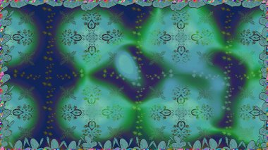 Nazik, narin çiçek arkaplanı. Çiçekli karalama şeklinde Raster çiçek deseni. Mavi renkte çiçekler.