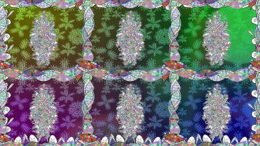 Blossoming background for printing on fabric, wallpaper and paper. Bright bouquets on a fashion grunge background. Cute seamless pattern with a small flower in a vintage style. Raster illustration.