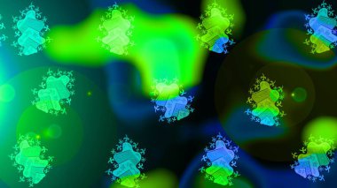 Raster illüstrasyonu. Kar taneli Noel arkaplanı. Raster Noel soyut renkli arka plan ve düşen kar tanesi. Kış soyut arkaplanı.