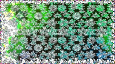 Kusursuz. Renkli çiçekler. Raster illüstrasyonu. Şirin çiçek elementleri..