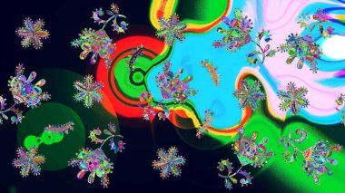 Kışın sembolü, mutlu noeller, mutlu yeni yıl kutlaması Raster illüstrasyonu. Basit bir kar tanesi. Mavi ve siyah renklerde şirin kar taneleri. Soyut duvar kağıdı, ambalaj dekorasyonu.