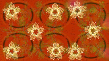 Raster kar taneleri arka planda. Soyut kar taneleri arkaplanda izole edilmiş düz dizayn. Raster illüstrasyonu. Kar taneleri deseni. Kar tanesi renkli desen.