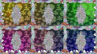 Arkaplan dokusu, duvar kağıdı, çiçek temalı renkler. Kabile sanatı boho baskısı, klasik çiçek arkaplanı. Soyut etnik raster pürüzsüz desen.