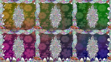 Çiçekli bahar çiçekleri. Küçük çiçekte güzel bir desen. Küçük renkli çiçekler. Moda baskıları için zarif bir şablon. Motley illüstrasyonu.