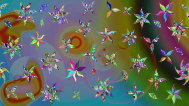 Kahverengi renklerde. Doğum günü kartı ya da düğün davetiyesi. Çiçekli tebrik kartı. Çiçek arkaplan. Suluboya çiçek buketi. Raster illüstrasyonu.