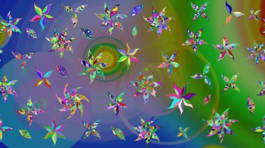 Raster güzel bir çiçek deseni çizmiş. Nazik romantik baskı. Bahar mevsimi. Tatil havası..