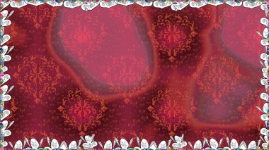 Çiçek kompozisyonu, el boyası, hassas şablon. Sevgililer günü ve tebrik kartı konsepti için şık bir davetiye. Üst manzara, yumuşak stil. Renklerde manzaralı çiçek deseni.