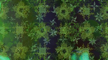 Snowflakes desen. Kar tanesi renkli desen. Renk arka plan üzerinde izole soyut kar taneleri ile düz tasarım. Raster kar taneleri arka plan. Raster illüstrasyon.