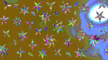 Etnik Mandala süsü. Raster Henna dövme stili. Tekstil, tebrik kartı, boyama kitabı, telefon kılıfı baskısı için kullanılabilir. Hint çiçekli desenli şal desenli..