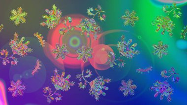 Raster resim. Kar tanesi arka plan. Raster Noel renkli arka plan ile düşen kar tanesi.