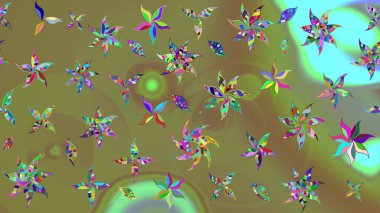 Moda baskıları için zarif bir şablon. Çiçekli bahar çiçekleri. Küçük çiçekte güzel bir desen. Motley illüstrasyonu. Küçük renkli çiçekler..