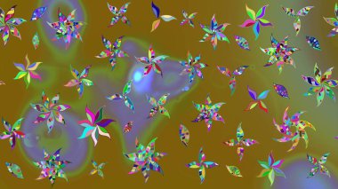 Kahverengi renkli çiçekler. Çiçek desenli eskiz. Tişört baskısı için çiçek boyama rasteriName.