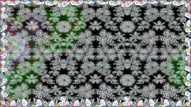 Süslü kumaş deseni. Düz Çiçek Elementleri Tasarımı. Renkli Bahar Temalı Kusursuz Arkaplan. Raster illüstrasyonunda kusursuz çiçek deseni.