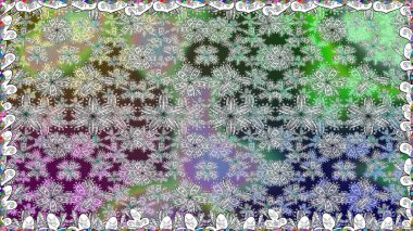 Nazik, narin çiçek arkaplanı. Çiçekli karalama şeklinde Raster çiçek deseni. Renkli çiçekler.