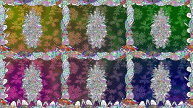 Yeşil renkli çiçekler. Yumuşak, bahar çiçekli arka plan. Raster çiçek desenli ve çiçekli..