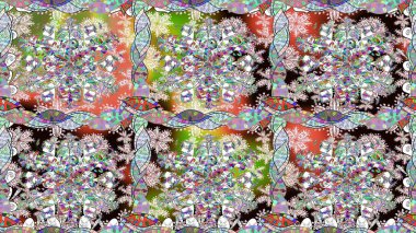 Küçük çiçekteki sevimli çiçek deseni. Tarafsız renklerde çiçekler.