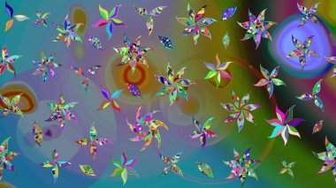 Raster. Mavi renkte güzel çiçekler, suluboya desenli eskiz deseni, duvar kağıdı, kart veya kumaş için fayanslı..