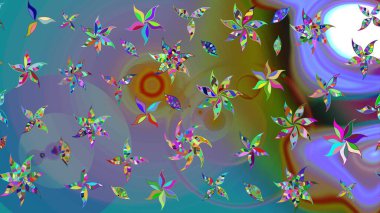 Dekorasyon ve tasarım için güzel bir desen. Çiçeğin suluboya çizimlerinin mükemmel deseni. Eski model. Suluboya çizim kalıbı. Raster illüstrasyonu. Moda yazdırma.